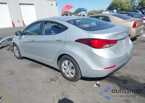 2016 Hyundai Elantra Se from USA, damaged, VIN 5NPDH4AE6GH692595